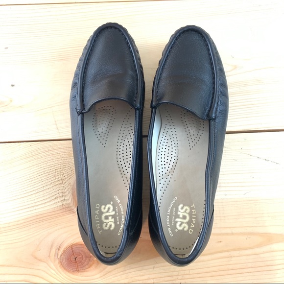 SAS Tripad Comfort Simplify black leather slip on - Picture 7 of 12